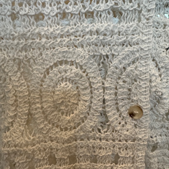 AZ BOHO CROCHET SWEATER BUTTON DOWN - Picture 2 of 4